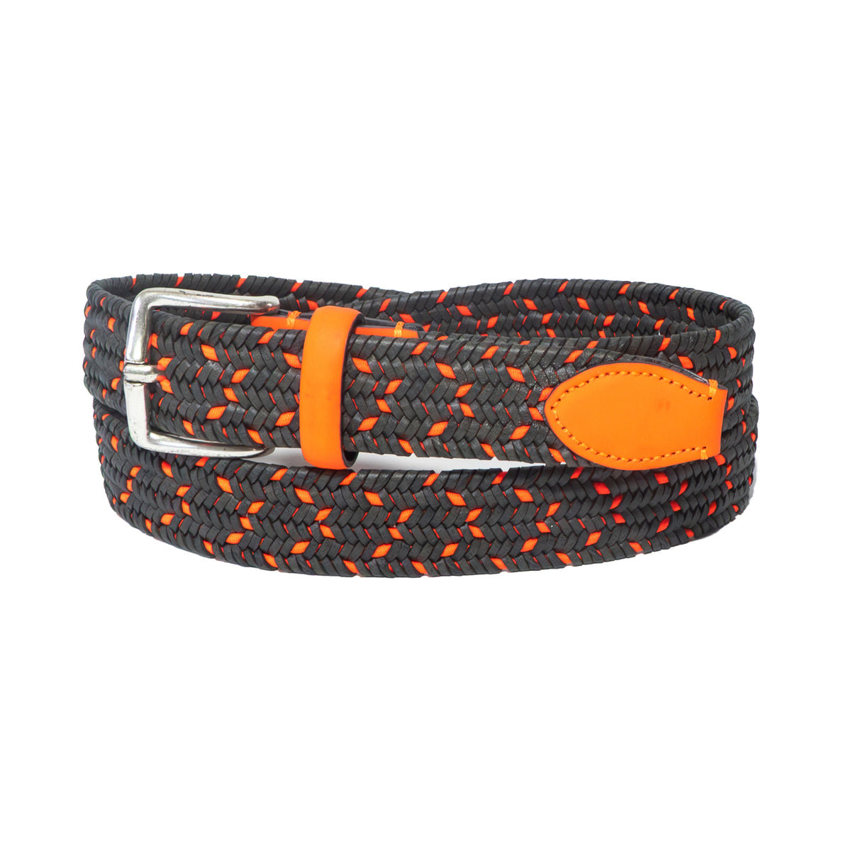 Cintura cuoio elastico con inserti fluo