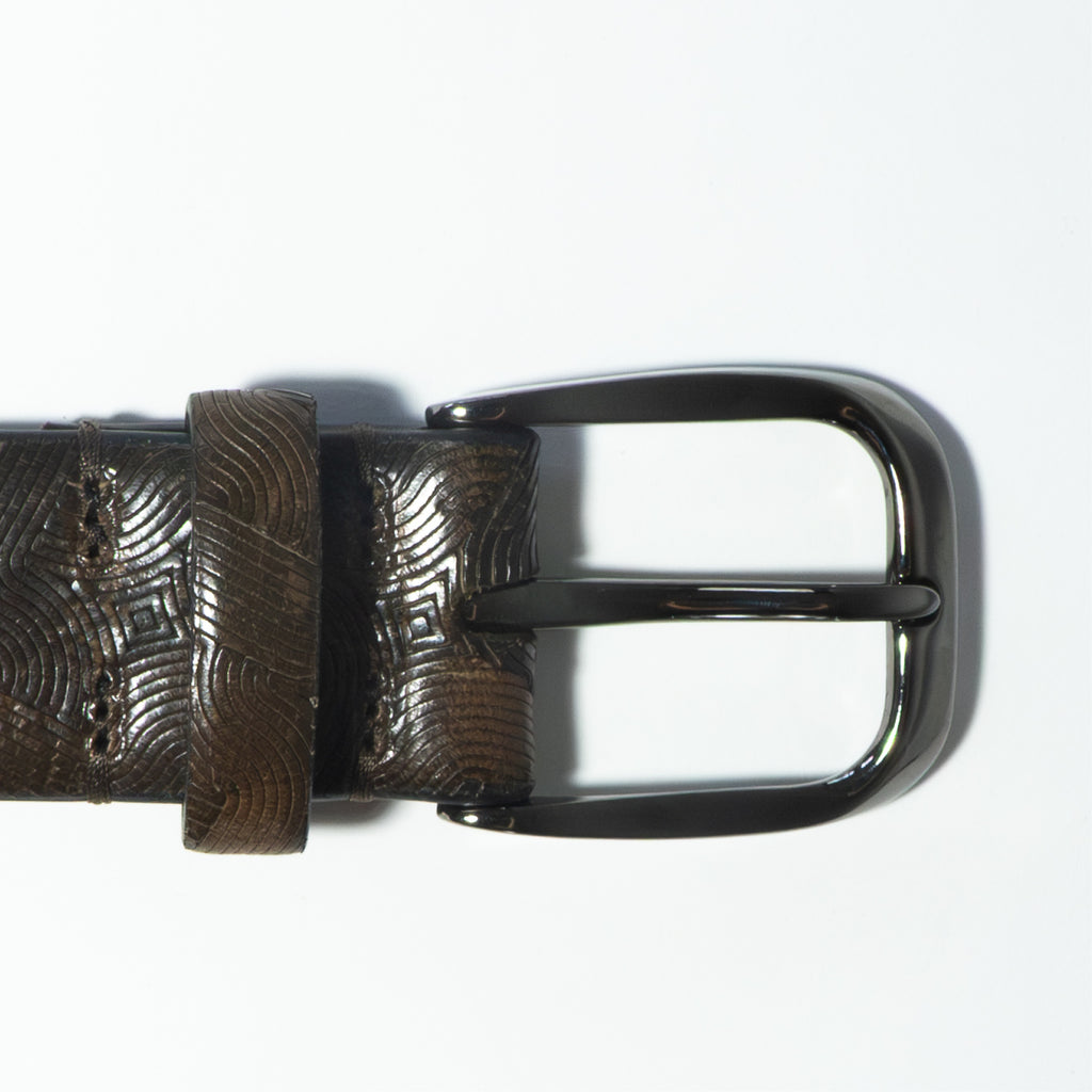 Cintura in pelle stampata