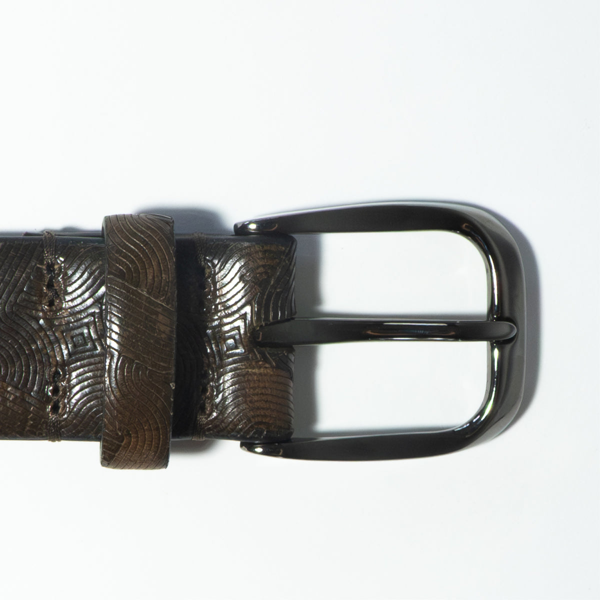 Cintura in pelle stampata