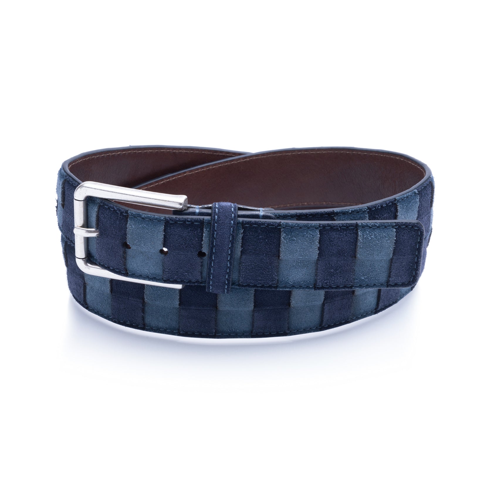 Cintura camoscio "Intreccio quadro"