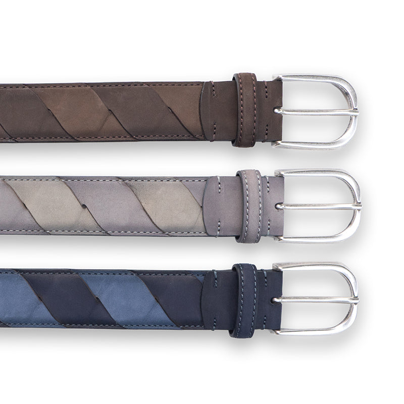 Cintura in nabuk "intreccio onda"