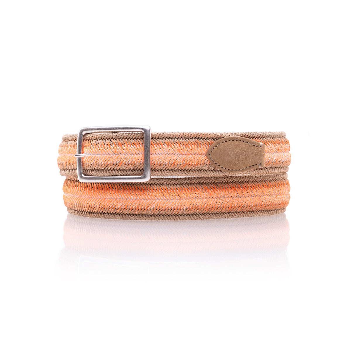 Cintura treccia elastica lino bicolore