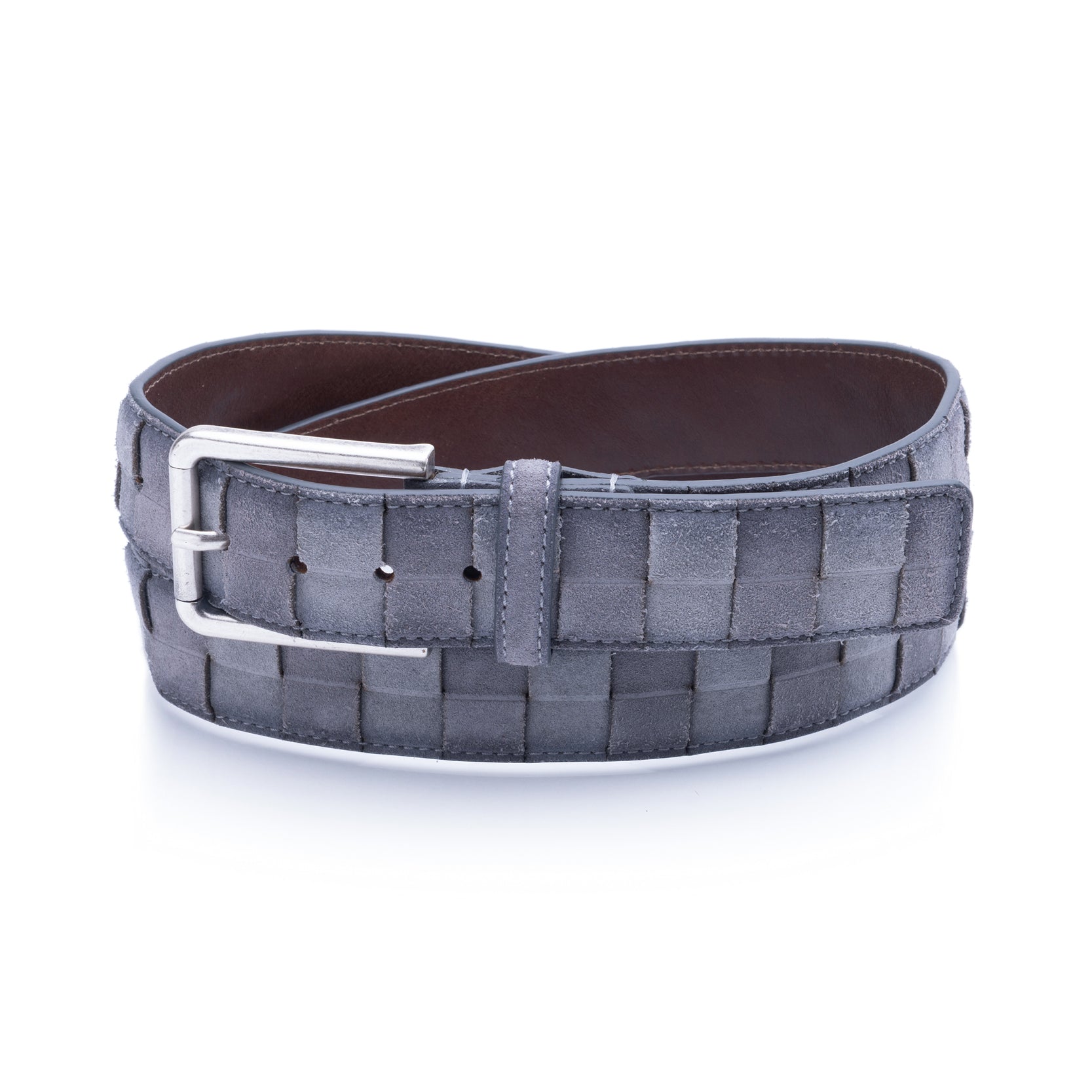 Cintura camoscio "Intreccio quadro"
