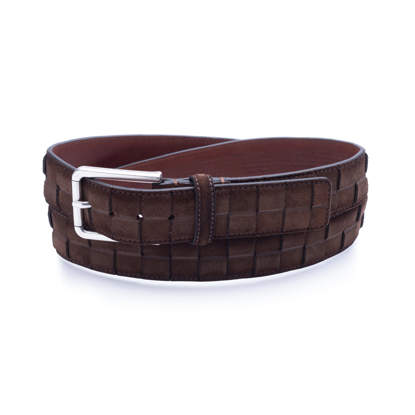 Cintura camoscio "Intreccio quadro"