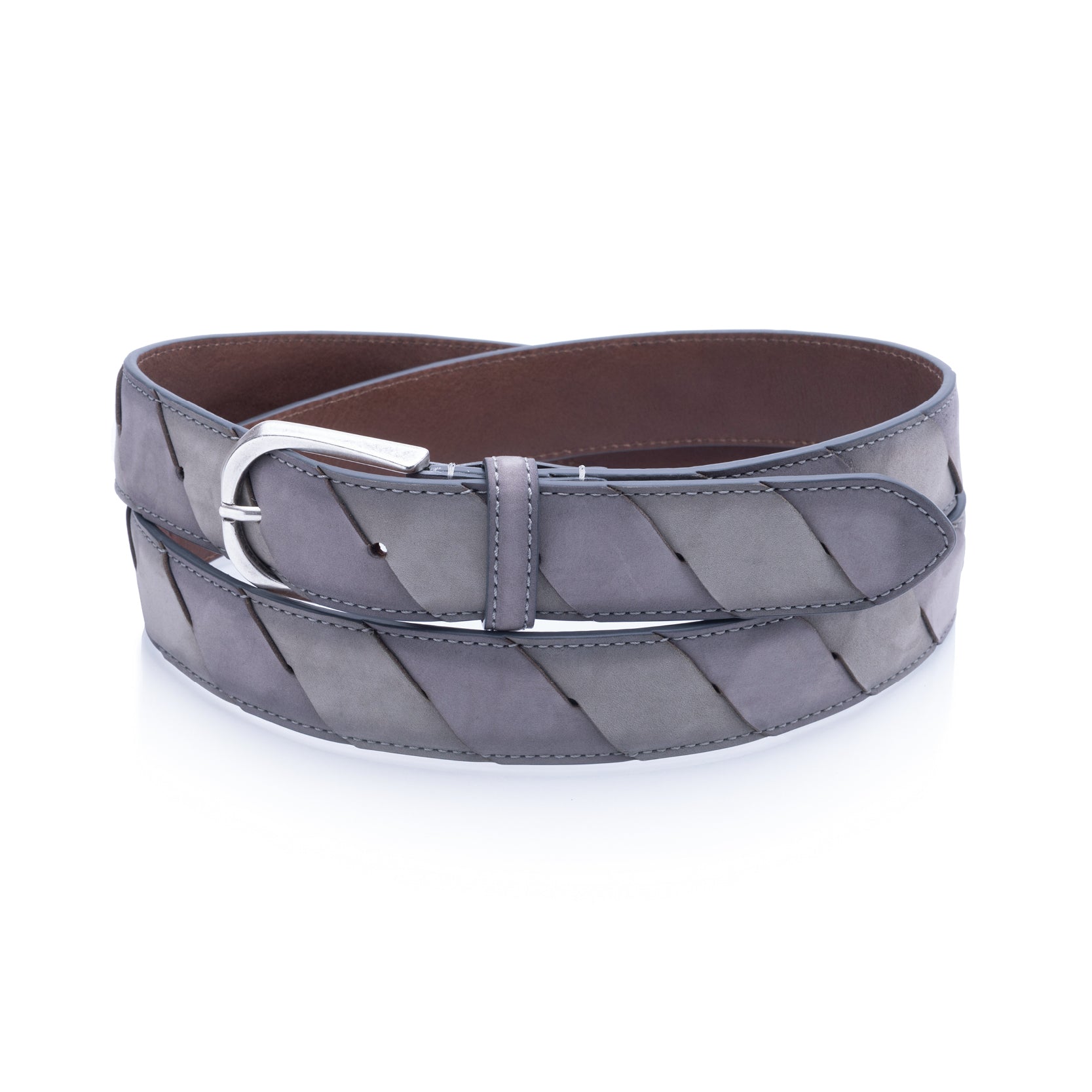 Cintura in nabuk "intreccio onda"